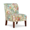 Danna Multicolor Upholstered Paisley Curved Back Slipper Chair -Living Room Furniture 810543301 1