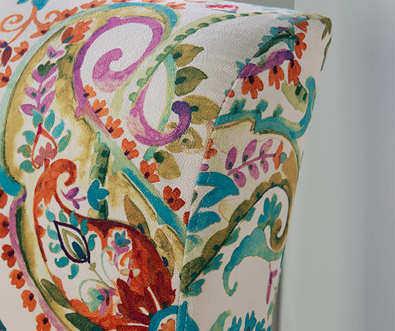 Danna Multicolor Upholstered Paisley Curved Back Slipper Chair 9 Danna Multicolor Upholstered Paisley Curved Back Slipper Chair - Image 7