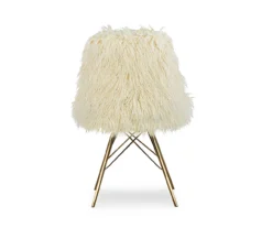 Layton Cream & Gold Faux Fur Chair 11 Layton Cream & Gold Faux Fur Chair -Living Room Furniture 810543311 4