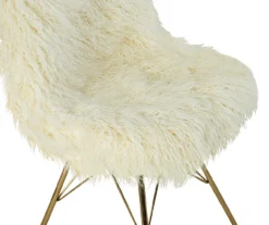 Layton Cream & Gold Faux Fur Chair 12 Layton Cream & Gold Faux Fur Chair -Living Room Furniture 810543311 5