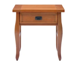 Denver Antique Pine 1-Drawer Curved Leg End Table -Living Room Furniture 810543318 A0 2