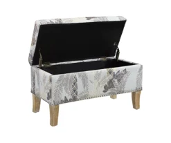 Lisa Palm Tree Storage Ottoman -Living Room Furniture 810543332 4