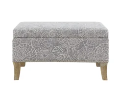 Lisa Seashell Storage Ottoman 9 Lisa Seashell Storage Ottoman -Living Room Furniture 810543334 3