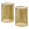 Asher Gold 2-Piece Pierced Metal Nesting Table Set -Living Room Furniture 810543376 A0 1
