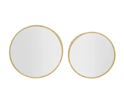 Asher Gold 2-Piece Pierced Metal Nesting Table Set 13 Asher Gold 2-Piece Pierced Metal Nesting Table Set -Living Room Furniture 810543376 A6 3