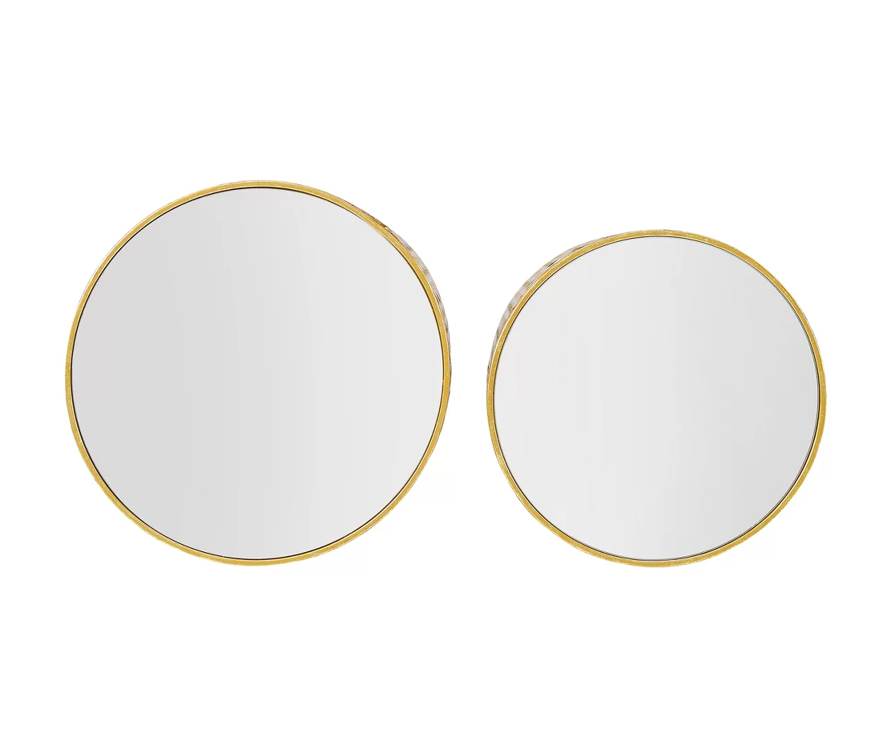 Asher Gold 2-Piece Pierced Metal Nesting Table Set 7 Asher Gold 2-Piece Pierced Metal Nesting Table Set - Image 5