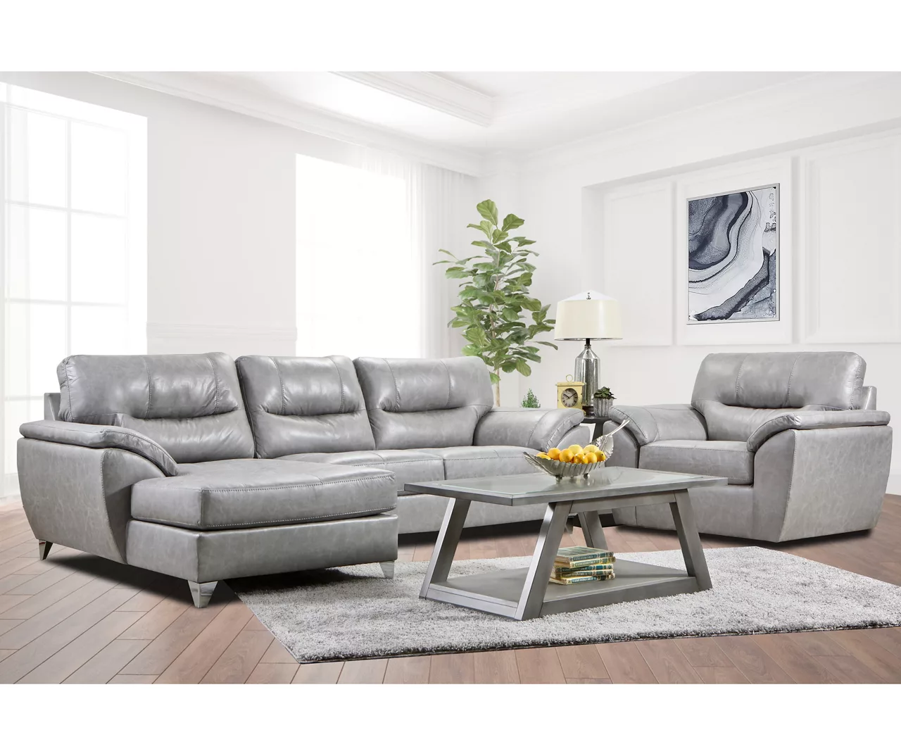 Clifton Ridge Stone Vegan Leather Swivel Chair 5 Clifton Ridge Stone Vegan Leather Swivel Chair - Image 3