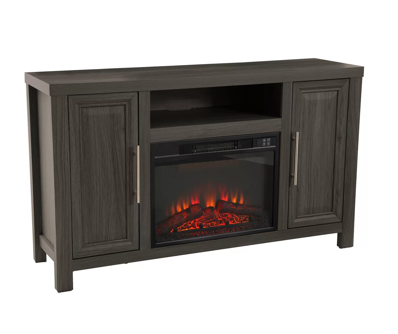 54" Gray Electric Fireplace Console 4 54" Gray Electric Fireplace Console - Image 2