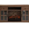 54" Walnut Glass Door Electric Fireplace Console 1 54" Walnut Glass Door Electric Fireplace Console -Living Room Furniture 810571210