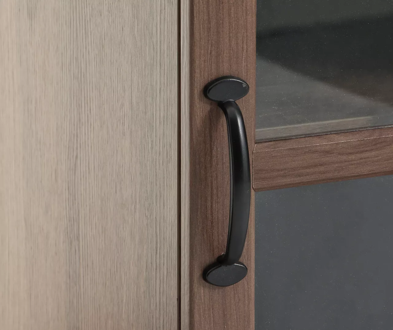 54" Walnut Glass Door Electric Fireplace Console 5 54" Walnut Glass Door Electric Fireplace Console - Image 3