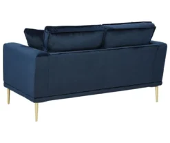 Macleary Navy Loveseat -Living Room Furniture 810573760 3 1