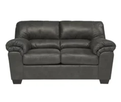 Bladen Slate Faux Leather Loveseat