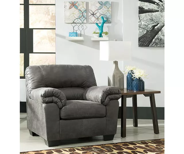 Bladen Slate Faux Leather Armchair 4 Bladen Slate Faux Leather Armchair - Image 2