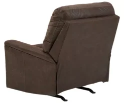 Navi Chestnut Faux Leather Rocker Recliner -Living Room Furniture 810587485 2
