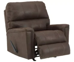 Navi Chestnut Faux Leather Rocker Recliner -Living Room Furniture 810587485 4