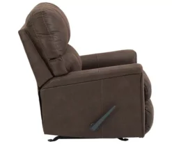 Navi Chestnut Faux Leather Rocker Recliner -Living Room Furniture 810587485 5