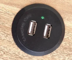 Medium Mango Round Side Table With USB Charging -Living Room Furniture 810587515 A7