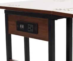 Walnut Drop-Leaf C Side Table With USB Charging 11 Walnut Drop-Leaf C Side Table With USB Charging -Living Room Furniture 810587517 3