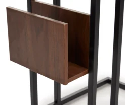 Walnut Drop-Leaf C Side Table With USB Charging 12 Walnut Drop-Leaf C Side Table With USB Charging -Living Room Furniture 810587517 4