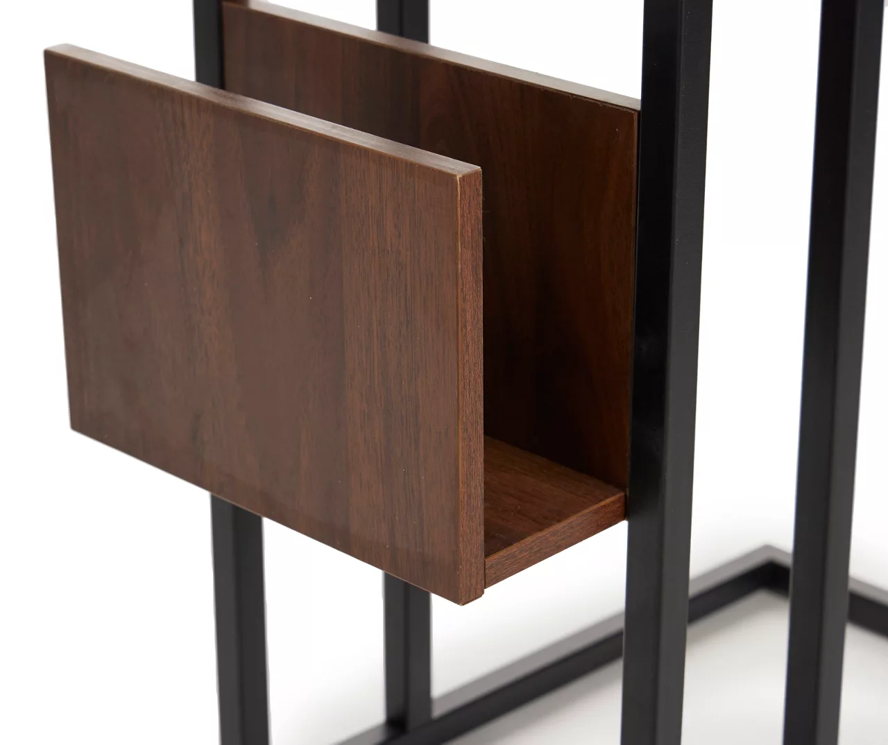 Walnut Drop-Leaf C Side Table With USB Charging 7 Walnut Drop-Leaf C Side Table With USB Charging - Image 5