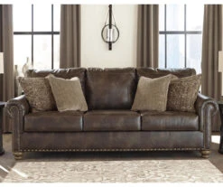 Nicorvo Coffee Faux Leather Sofa -Living Room Furniture 810594588 1 1