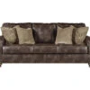 Nicorvo Coffee Faux Leather Sofa -Living Room Furniture 810594588 2 1