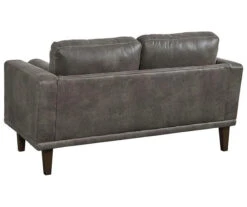 Arroyo Smoke Faux Leather Loveseat -Living Room Furniture 810594589 3
