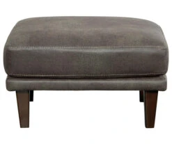 Arroyo Smoke Faux Leather Ottoman