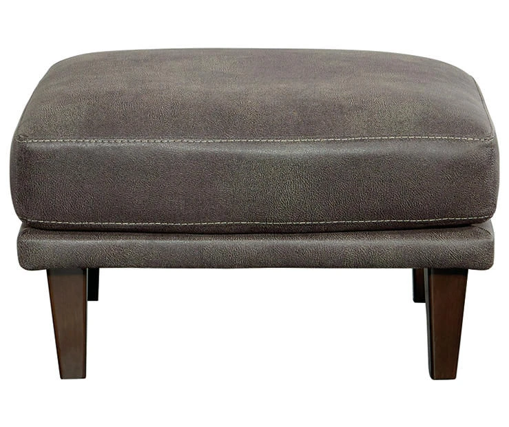 Arroyo Smoke Faux Leather Ottoman 3 Arroyo Smoke Faux Leather Ottoman