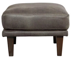Arroyo Smoke Faux Leather Ottoman 10 Arroyo Smoke Faux Leather Ottoman -Living Room Furniture 810594591 4