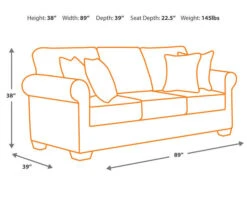 Larkinhurst Earth Faux Leather Sofa 12 Larkinhurst Earth Faux Leather Sofa -Living Room Furniture 810594595 5