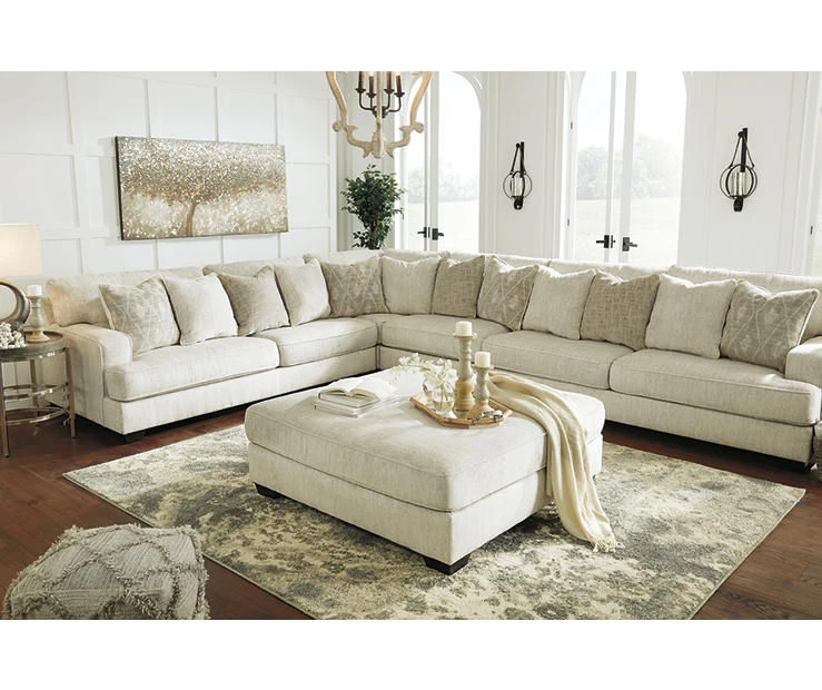Kildare Parchment Oversize Accent Ottoman 11 Kildare Parchment Oversize Accent Ottoman - Image 9