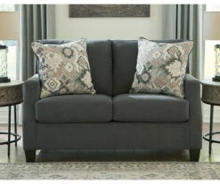 Bayonne Charcoal Loveseat -Living Room Furniture 810594659 4