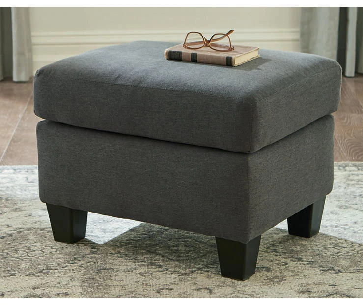 Bayonne Charcoal Ottoman 4 Bayonne Charcoal Ottoman - Image 2