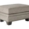 Olsberg Steel Faux Suede Ottoman
