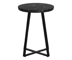 Monarch Faux Marble & Metal Accent Table -Living Room Furniture 810598395 A2
