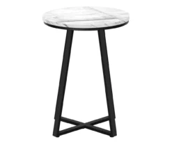 Monarch Faux Marble & Metal Accent Table -Living Room Furniture 810598396 A0