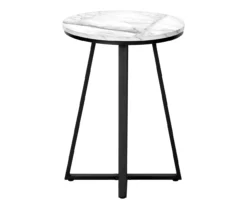 Monarch Faux Marble & Metal Accent Table -Living Room Furniture 810598396 A1