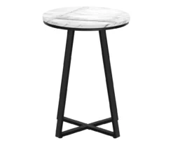 Monarch Faux Marble & Metal Accent Table -Living Room Furniture 810598396 A2