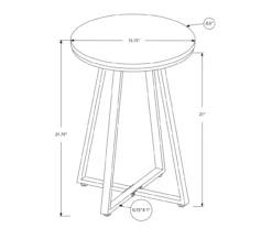 Monarch Metal Accent Table -Living Room Furniture 810598397 A7
