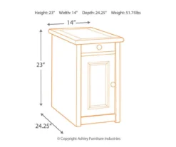 Bolanburg Chairside End Table With USB Ports, Outlets & Tray 23 Bolanburg Chairside End Table With USB Ports, Outlets & Tray -Living Room Furniture 810598698 6