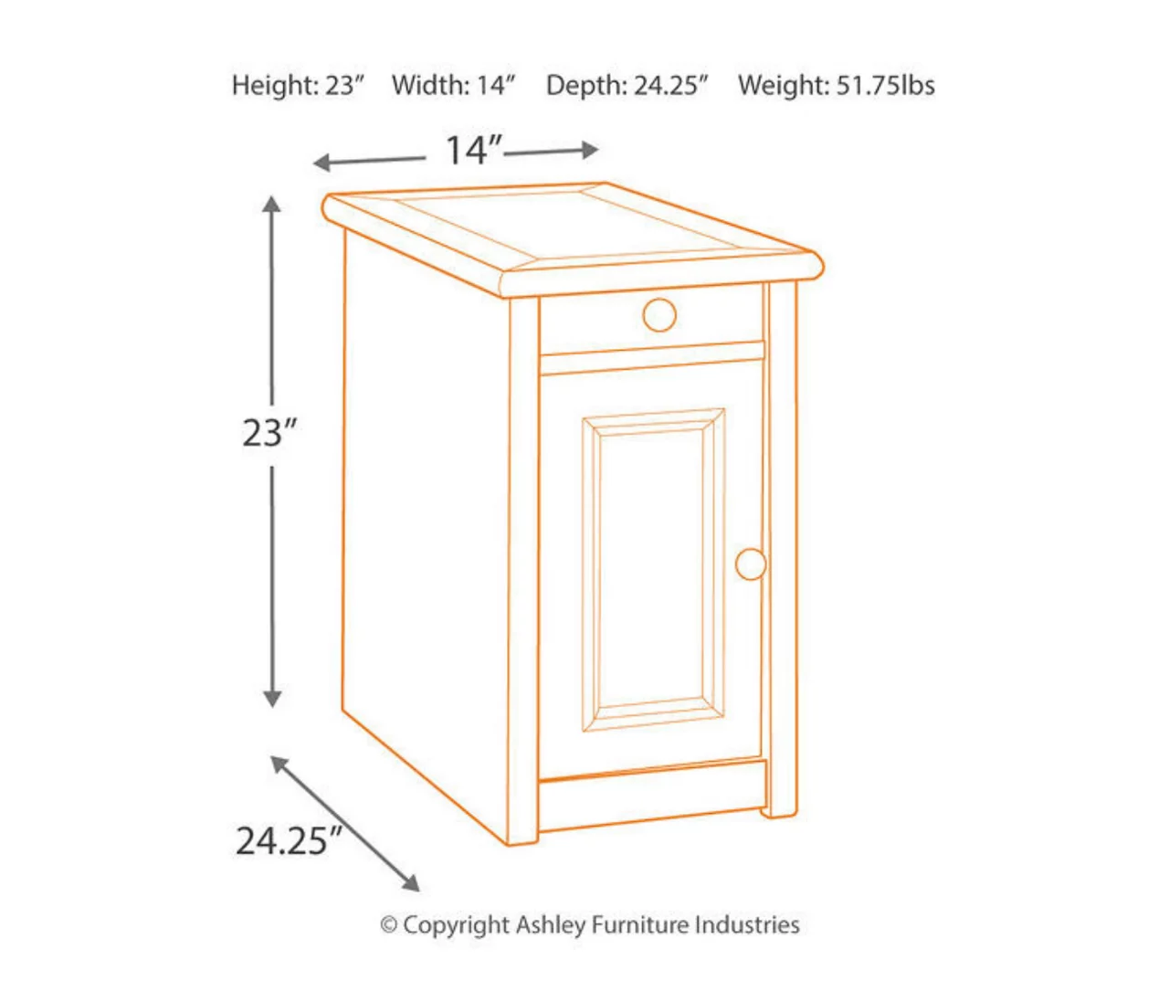 Bolanburg Chairside End Table With USB Ports, Outlets & Tray 13 Bolanburg Chairside End Table With USB Ports, Outlets & Tray - Image 11