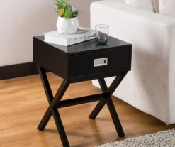 Glitzhome X-Leg End Table 18 Glitzhome X-Leg End Table -Living Room Furniture 810598717 A0 2