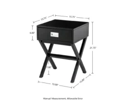 Glitzhome X-Leg End Table 20 Glitzhome X-Leg End Table -Living Room Furniture 810598717 A0 6