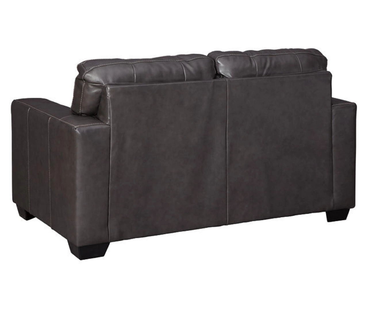 Morelos Gray Leather Loveseat 4 Morelos Gray Leather Loveseat - Image 3