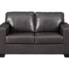 Morelos Gray Leather Loveseat 2 Morelos Gray Leather Loveseat -Living Room Furniture 810610794 A0 3