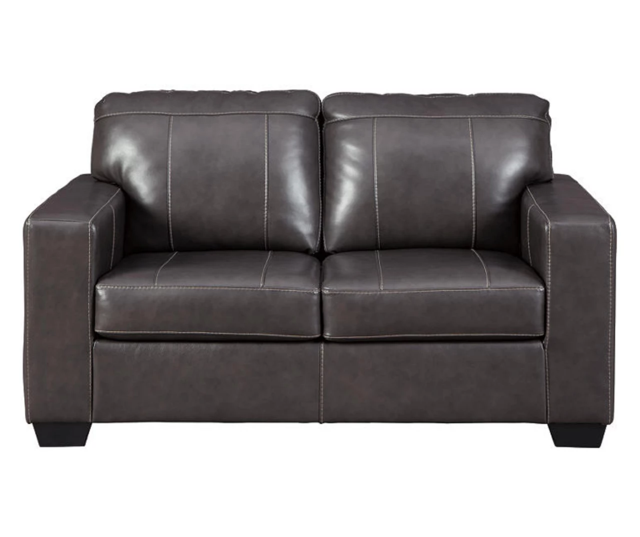 Morelos Gray Leather Loveseat 2 Morelos Gray Leather Loveseat