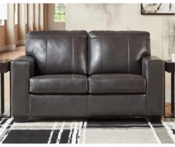 Morelos Gray Leather Loveseat 11 Morelos Gray Leather Loveseat -Living Room Furniture 810610794 A0 4