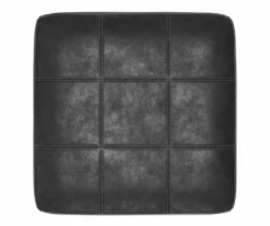 Bilgray Black Faux Leather Oversize Accent Ottoman 9 Bilgray Black Faux Leather Oversize Accent Ottoman -Living Room Furniture 810612225 3