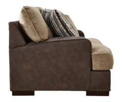 Alesbury Brown Faux Leather Loveseat -Living Room Furniture 810612253 4